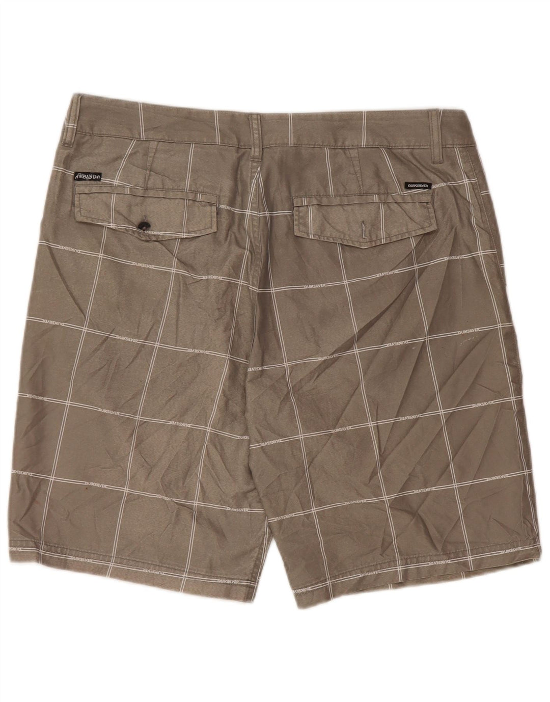 Ανδρικό σορτς Chino Quiksilver W34 Large Grey Check Polyester