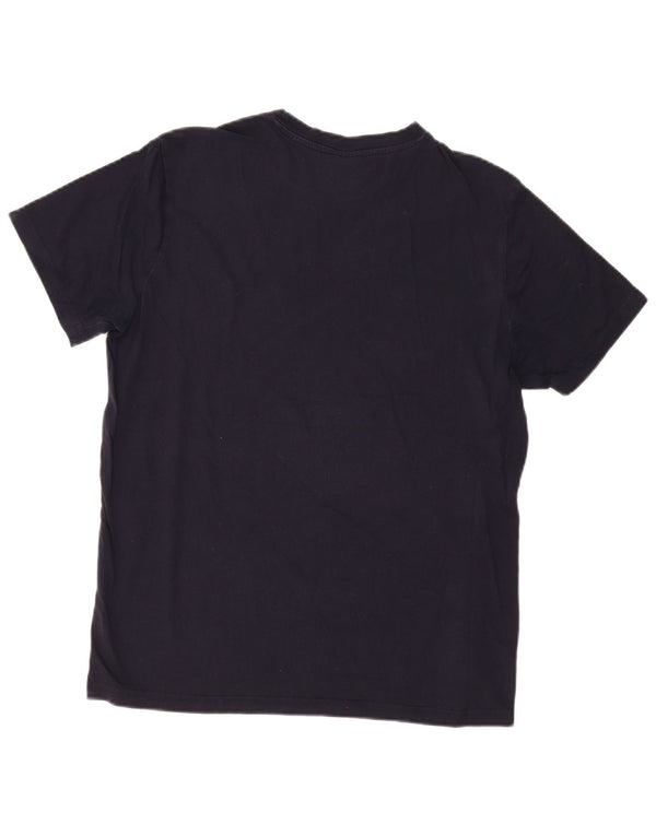 Ανδρικό γραφικό T-shirt CHAMPION Top Large Navy Blue από βαμβάκι