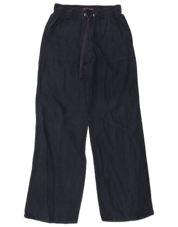 Marks & Spencer Γυναικείο φαρδύ παντελόνι Chino UK 8 Small W26 L30 Navy Blue