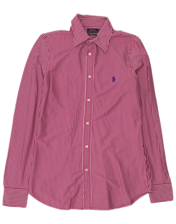 Πόλο Ralph Lauren Ανδρικό φόρεμα πουκάμισο με μεσαίο ροζ ριγέ βαμβακερό