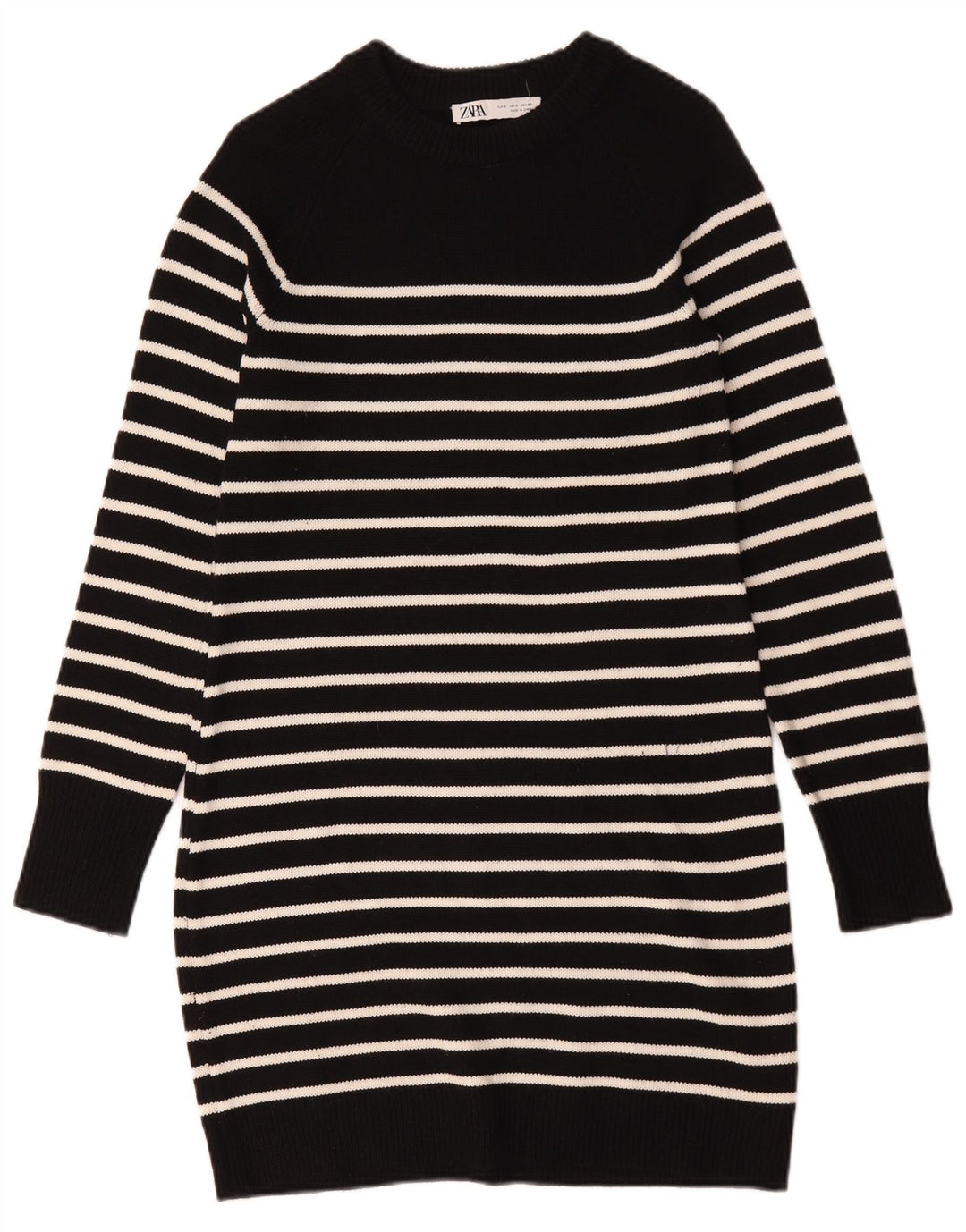 Zara Γυναικείο Jumper Φόρεμα UK 10 Small Black Ride Polyester