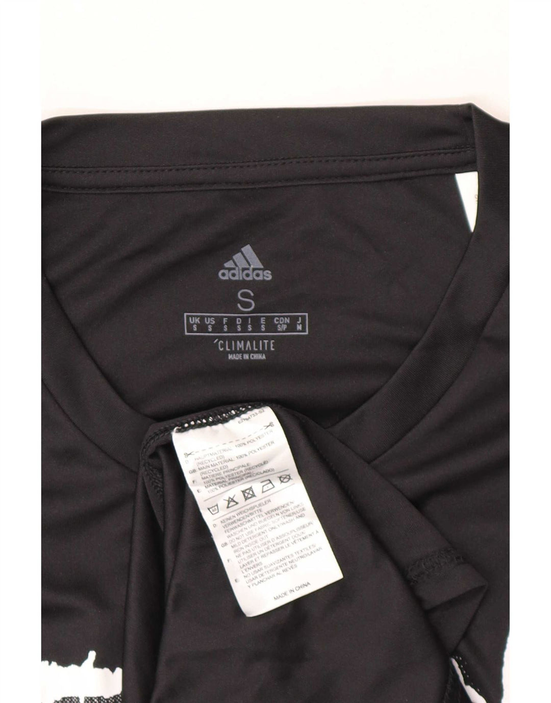 Ανδρικό γραφικό T-Shirt Adidas Climalite Top Small Black Polyester
