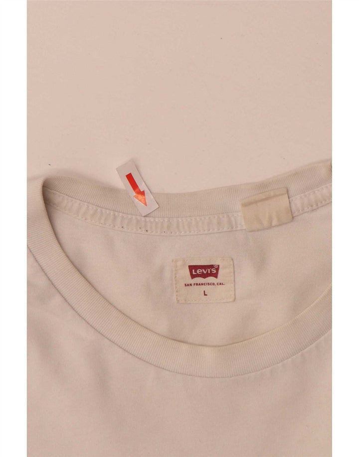 Ανδρικό γραφικό T-Shirt Levi's Top Large White