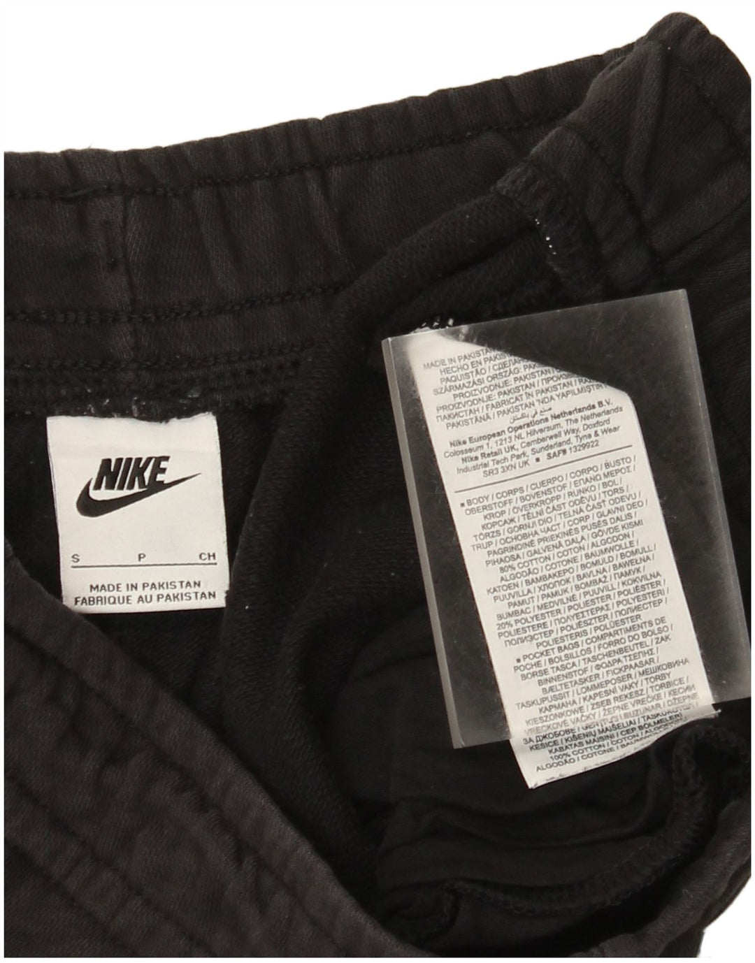 Ανδρική φόρμα Nike Παντελόνι Joggers Μικρό μαύρο βαμβακερό