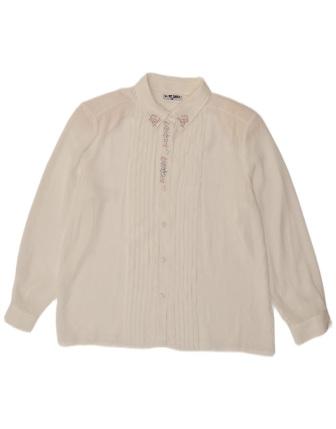 Alfred Dunner Γυναικεία μπλούζα See Through Shirt UK 14 Large White