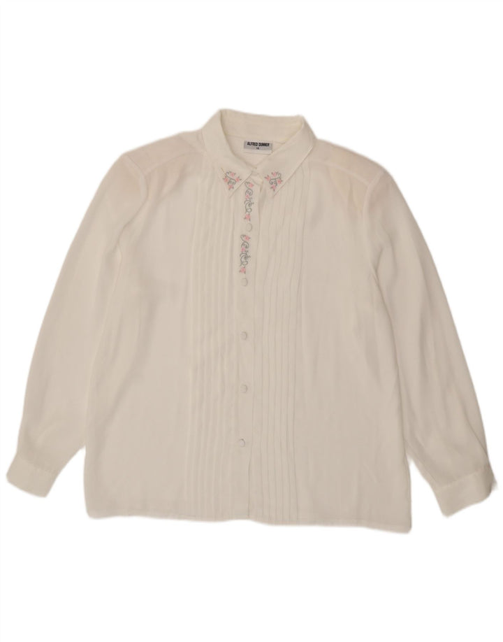 Alfred Dunner Γυναικεία μπλούζα See Through Shirt UK 14 Large White