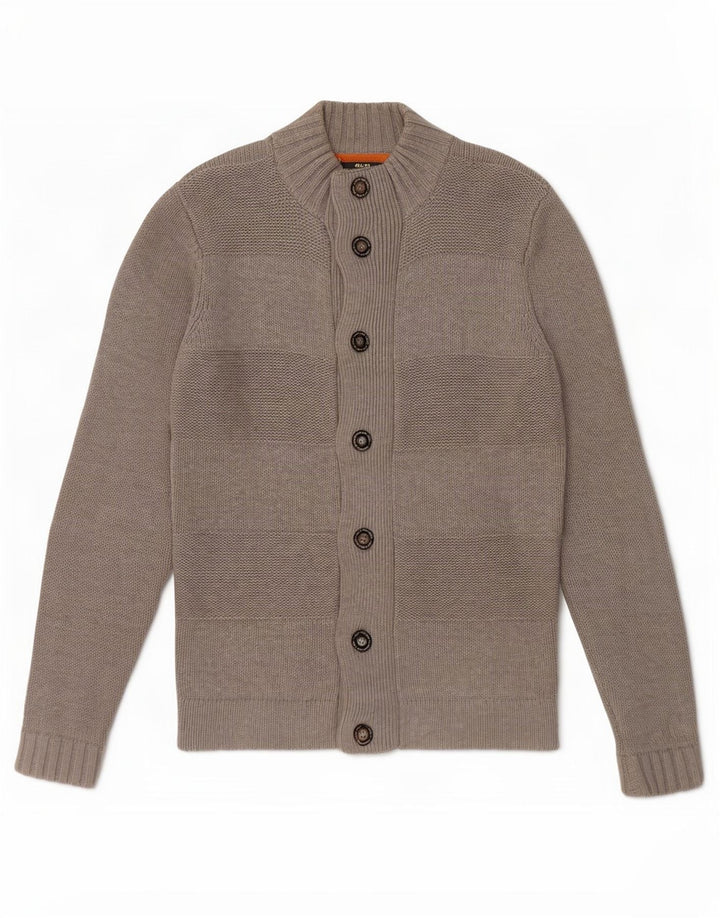 Jack & Jones Ανδρική ζακέτα πουλόβερ μεσαίο γκρι βαμβακερό ριγέ