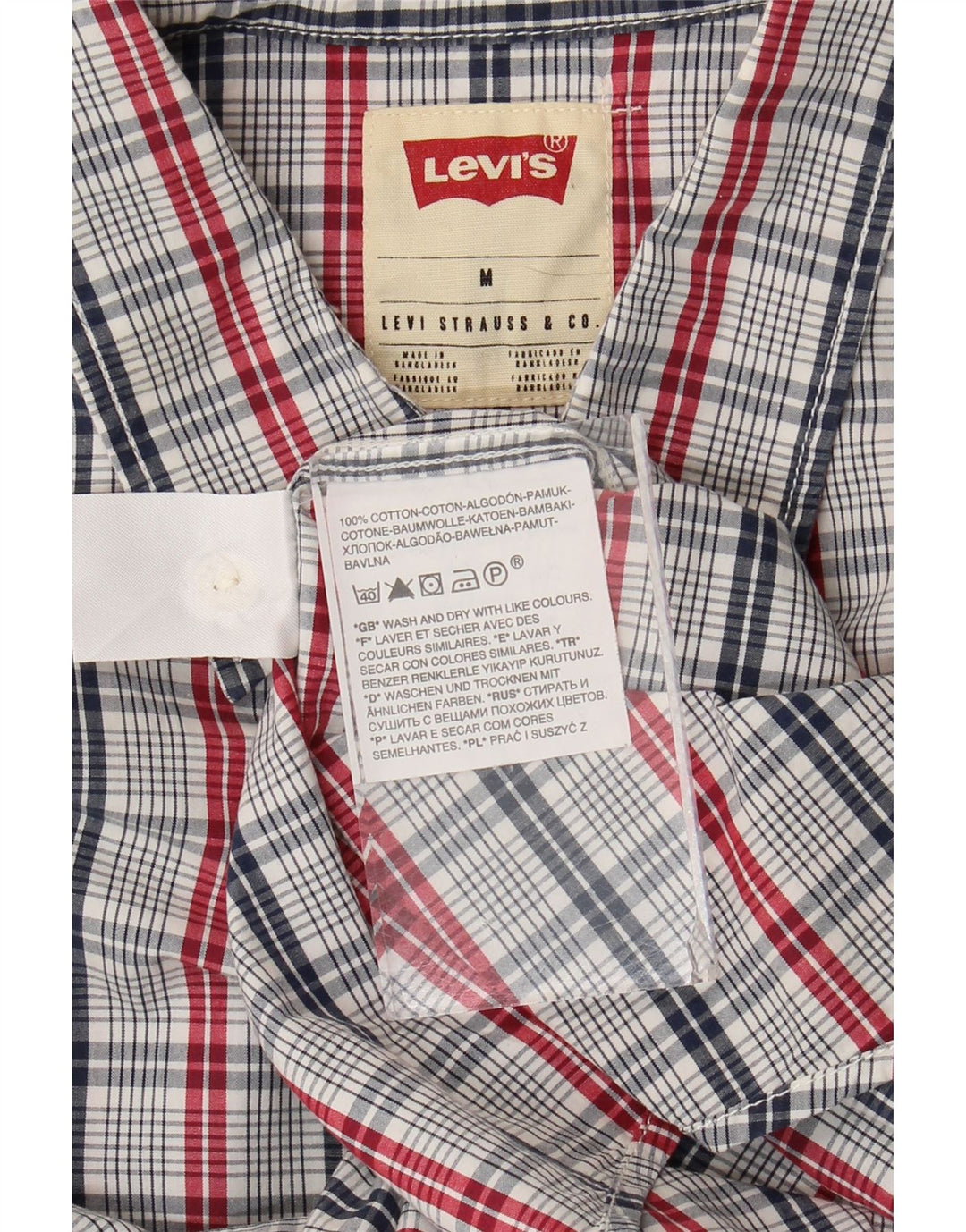 Ανδρικό κοντομάνικο πουκάμισο Levi's Standard Fit, μεσαίο μπλε βαμβακερό