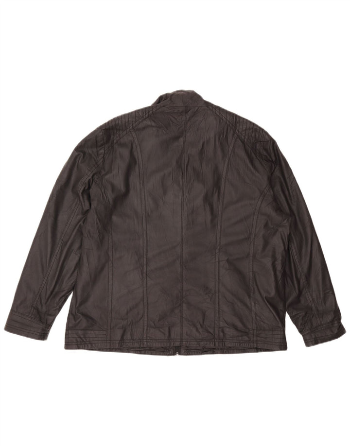 Vintage Ανδρικό Μπουφάν από Faux Leather IT 48 Medium Black Polyester