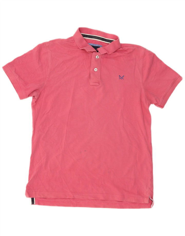 Crew Clothing Ανδρικό πουκάμισο πόλο μεσαίου ροζ βαμβακερό