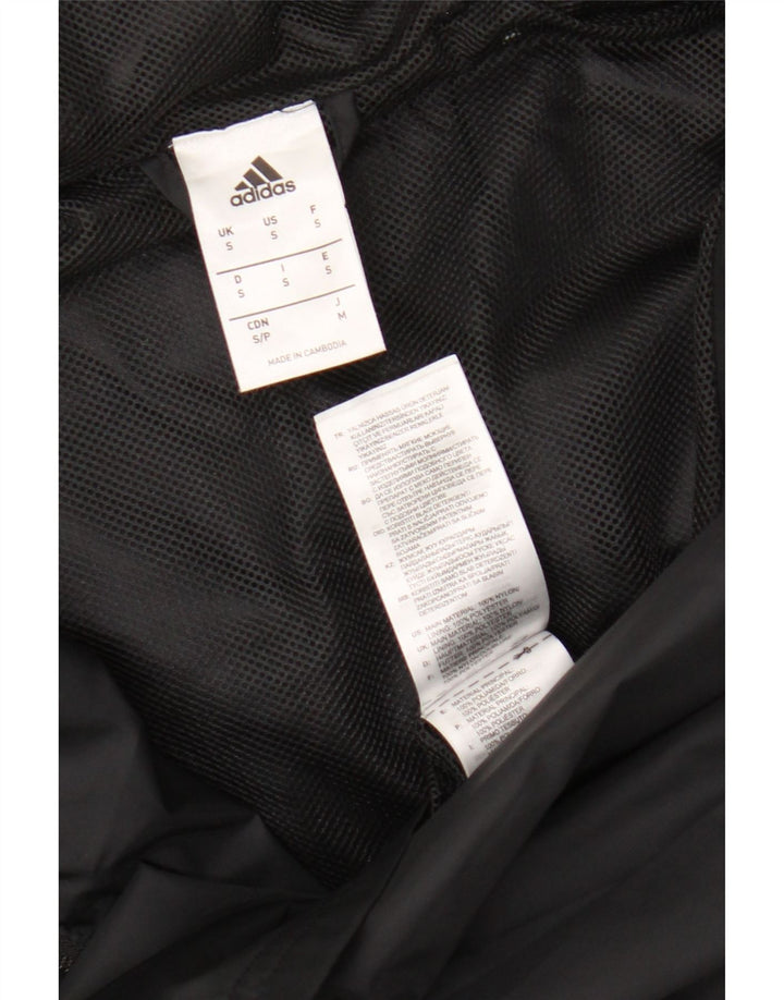 Adidas Ανδρικό μπουφάν βροχής με κουκούλα UK 36 Small μαύρο νάιλον