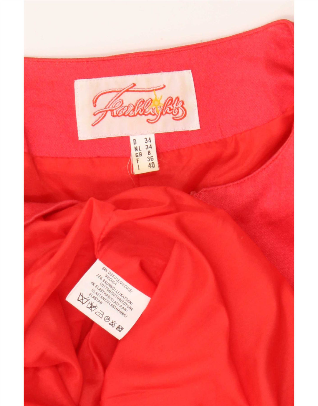 Vintage γυναικείο μπουφάν σακάκι UK 8 Small Red Viscose