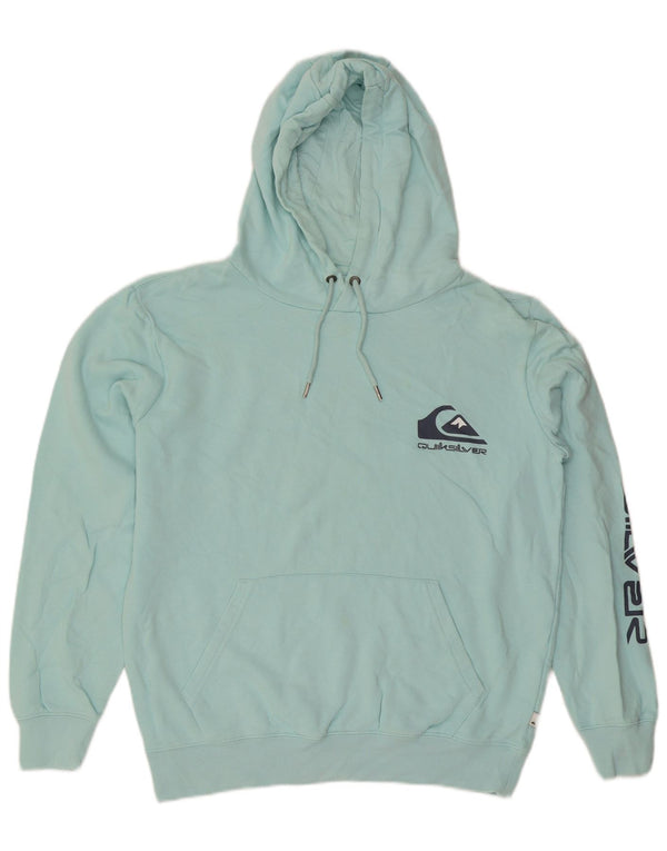 Quiksilver Γυναικεία γραφικά υπερμεγέθη κουκούλα UK 14 Medium Turquoise