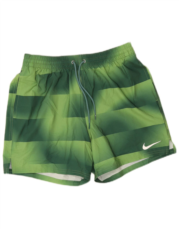 Ανδρικό αθλητικό σορτς Nike με μεσαίο πράσινο ριγέ πολυεστέρα