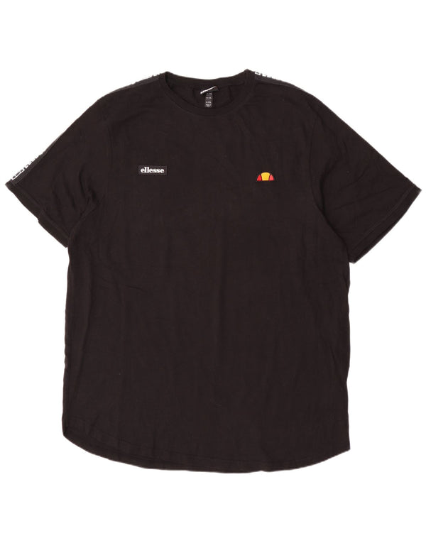 Ellesse Ανδρικό γραφικό T-Shirt Top 4XL Μαύρο βαμβακερό