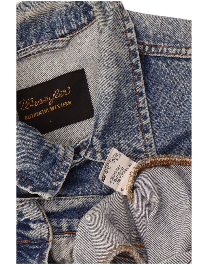 WRANGLER Ανδρικό Τζιν Μπουφάν UK 40 Μεγάλο Μπλε Βαμβακερό