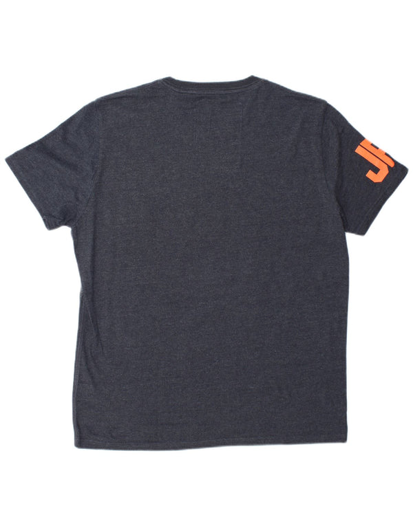 Ανδρικό γραφικό T-Shirt Superdry Top 2XL Γκρι Colourblock Βαμβακερό