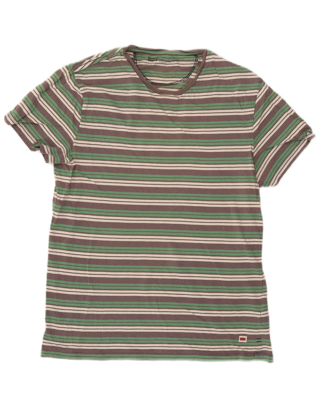 Ανδρικό T-Shirt Levi's Top Βαμβακερό μεσαίο πράσινο ριγέ