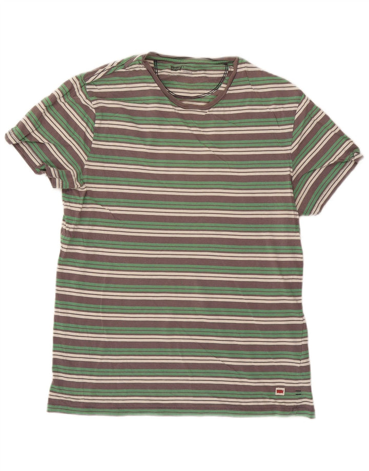 Ανδρικό T-Shirt Levi's Top Βαμβακερό μεσαίο πράσινο ριγέ