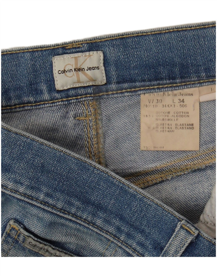 CALVIN KLEIN Ανδρικό Cropped Jeans W30 L29 Μπλε Βαμβακερό