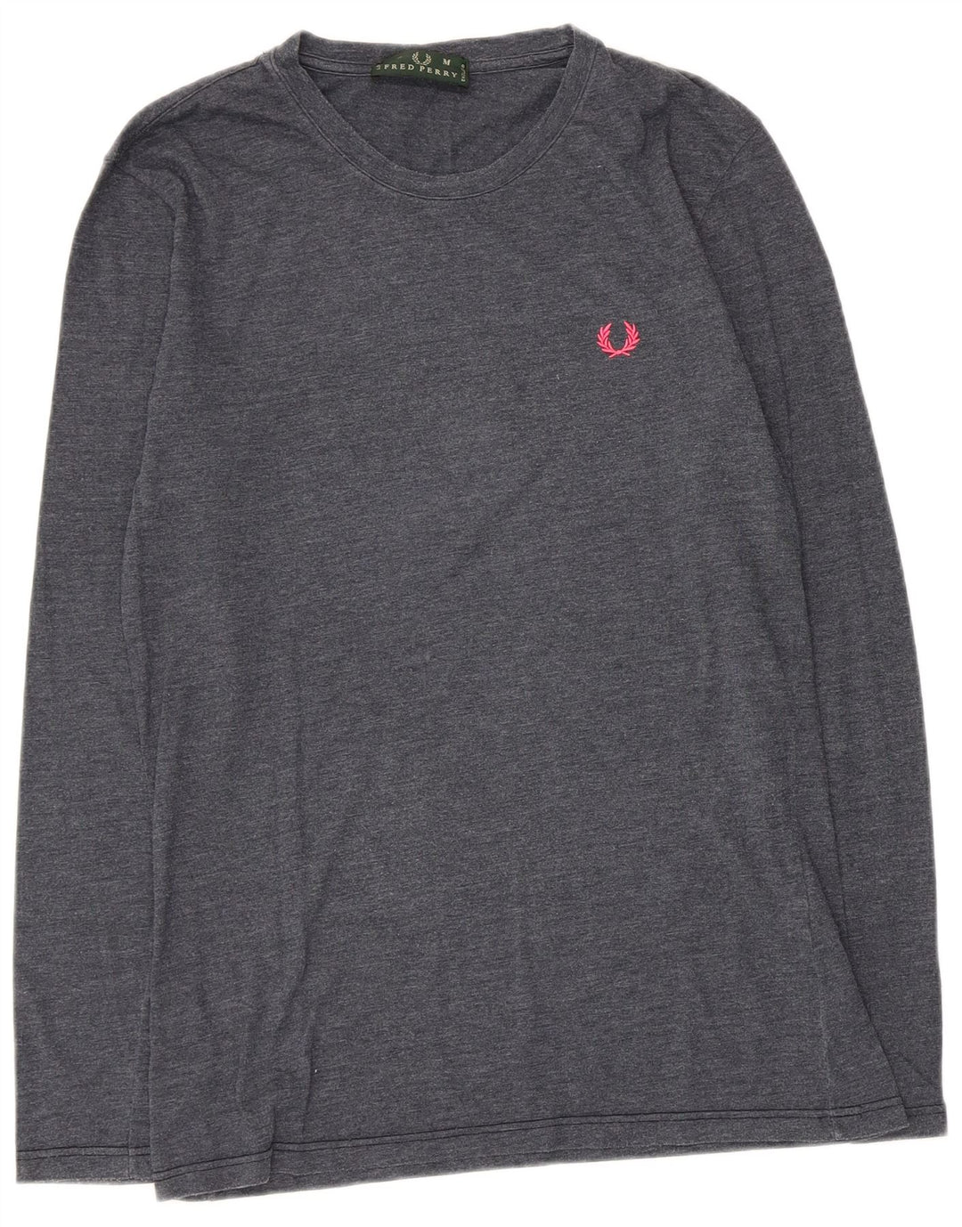 Fred Perry Γυναικείο τοπ μακρυμάνικο UK 14 Medium Navy Blue βαμβακερό
