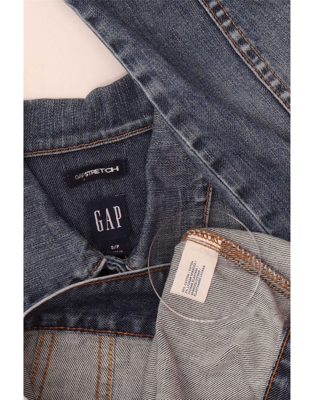 Gap Γυναικείο Petite Denim Jacket UK 10 Small Blue Cotton