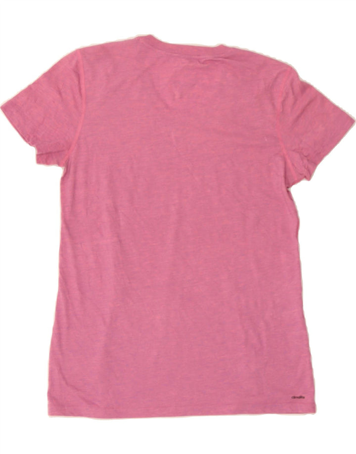 ADIDAS Womens T-Shirt Top UK 12 Medium Pink Polyester Vintage Adidas and Second-Hand Adidas from Messina Hembry 