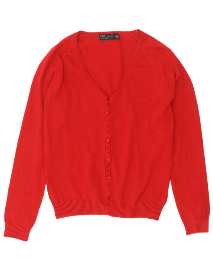 Zara Γυναικεία Ζακέτα UK 14 Large Red