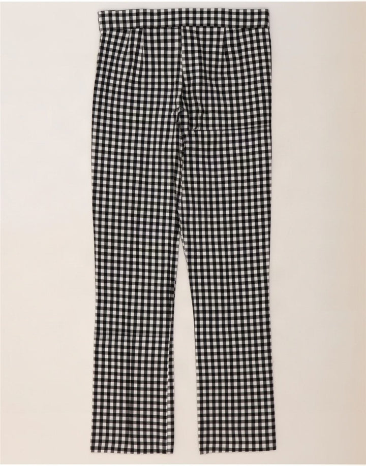 Zara Γυναικείο Bootcut Casual Παντελόνι Μεγάλο W30 L27 Μαύρο Gingham