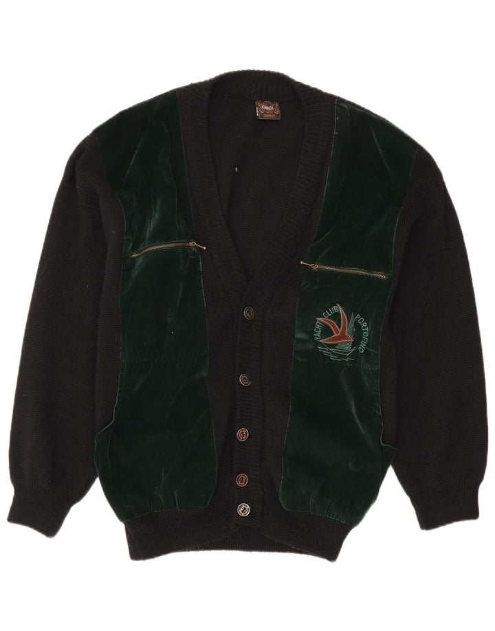 YACHTING CLUB Ανδρική ζακέτα πουλόβερ Medium Black Colourblock