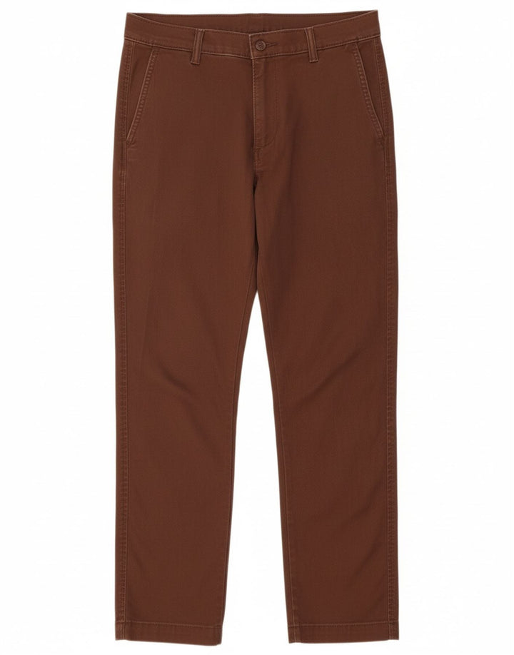 LEVI'S Womens Slim Chino Trousers W32 L30 Brown Cotton