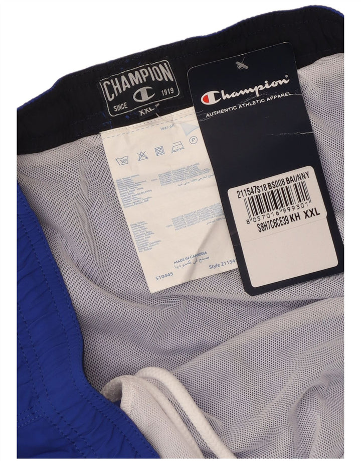CHAMPION Ανδρικό γραφικό σορτς κολύμβησης 2XL μπλε πολυεστέρα
