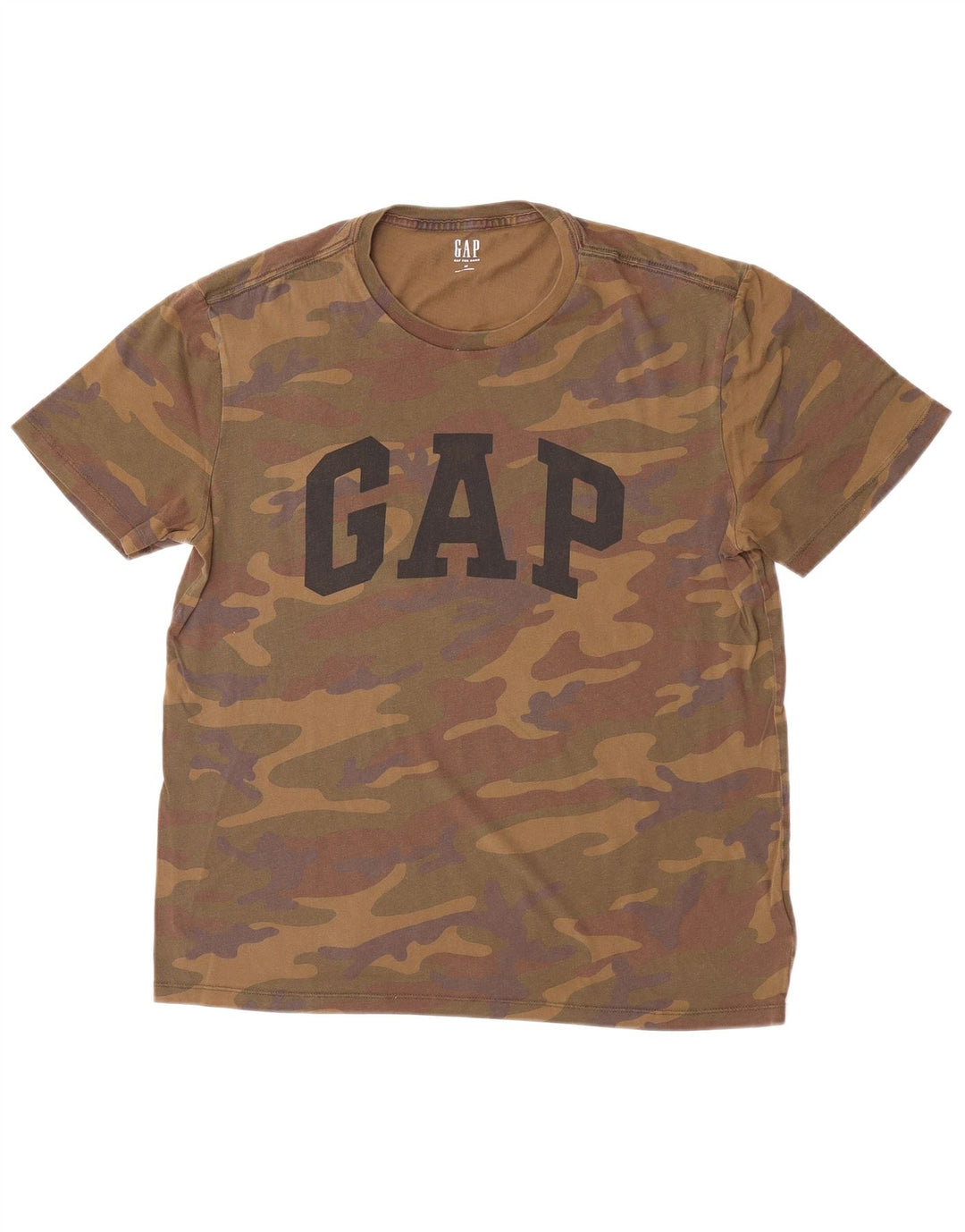 Ανδρικό γραφικό T-Shirt Gap Top Βαμβακερό καμουφλάζ μεσαίου καφέ