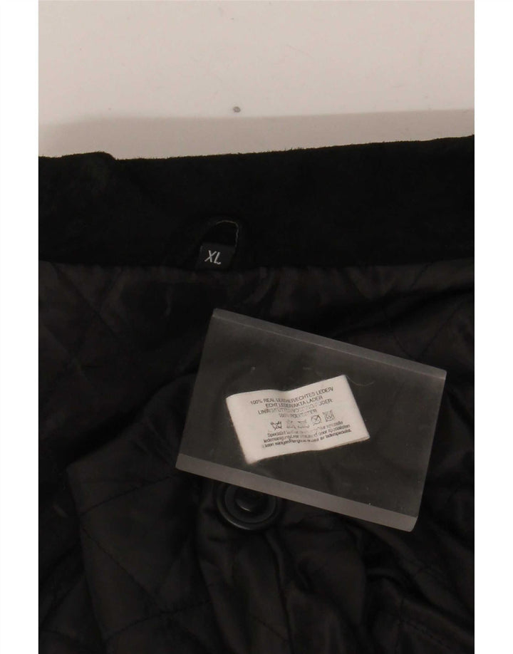 Vintage Ανδρικό Σουέντ Μπουφάν UK 42 XL Μαύρο Δερμάτινο