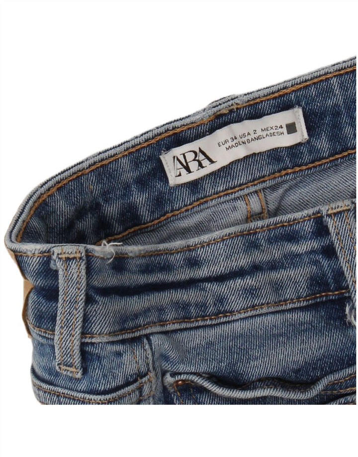 Zara Γυναικείο Τζιν μποτάκι EU 34 2XS W24 L25 Μπλε