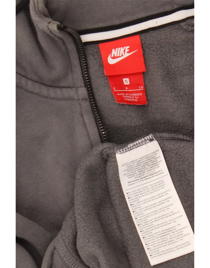 Ανδρικό φερμουάρ NIKE με κουκούλα με φερμουάρ, μικρό γκρι βαμβακερό