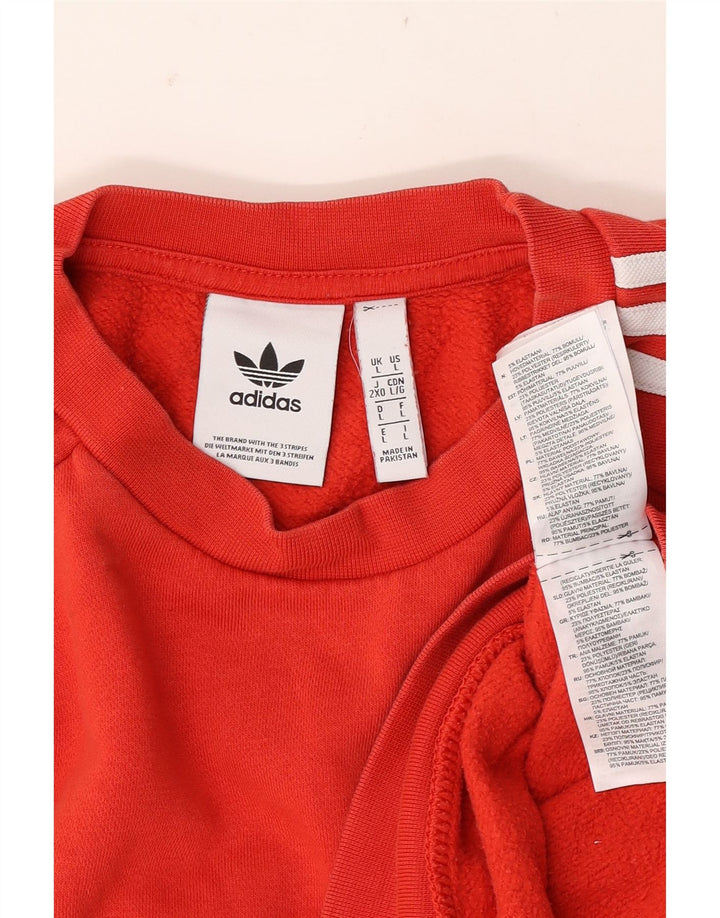 Ανδρικό φούτερ Adidas Jumper μεγάλο κόκκινο βαμβακερό