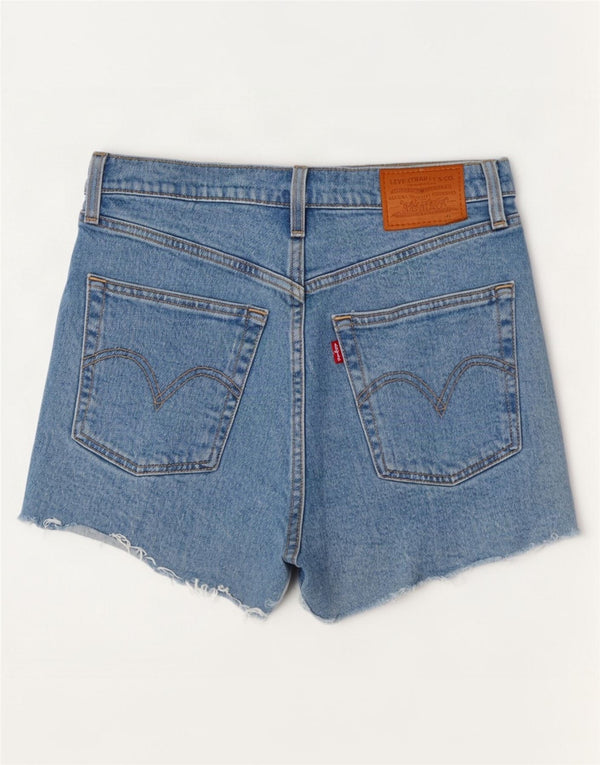 Levi's Womens Ribcage Denim Shorts Medium W28 Blue Cotton