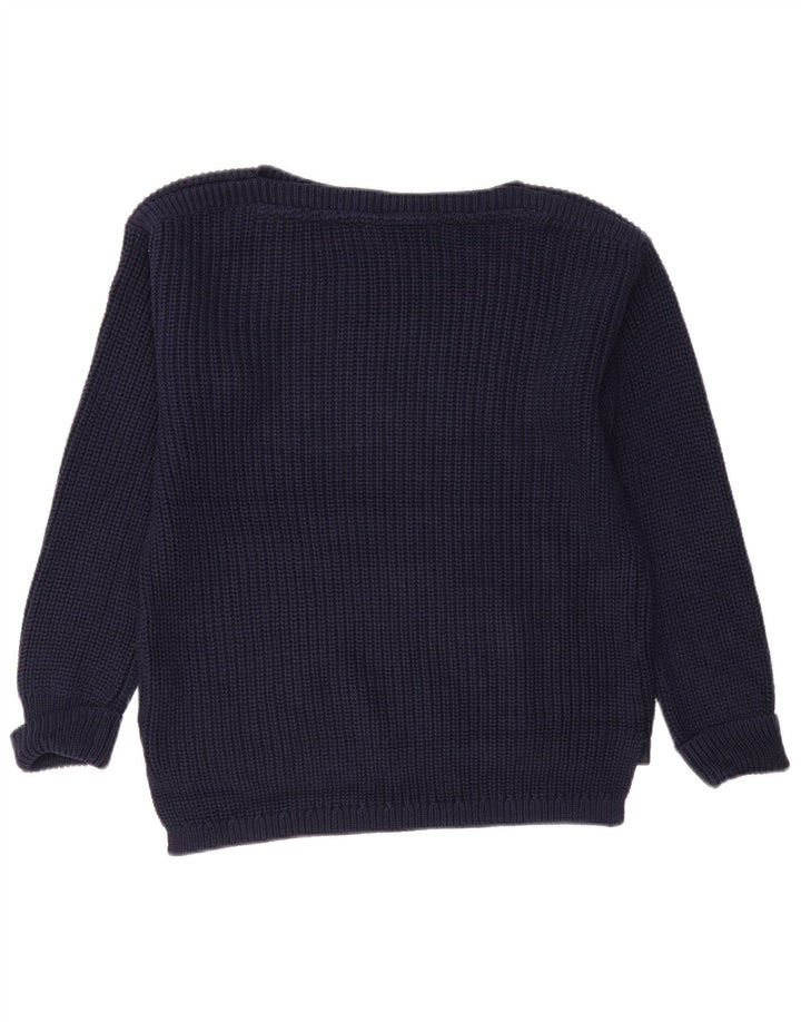 Marks & Spencer Γυναικείο πουλόβερ με λαιμόκοψη UK 14 Medium Navy Blue