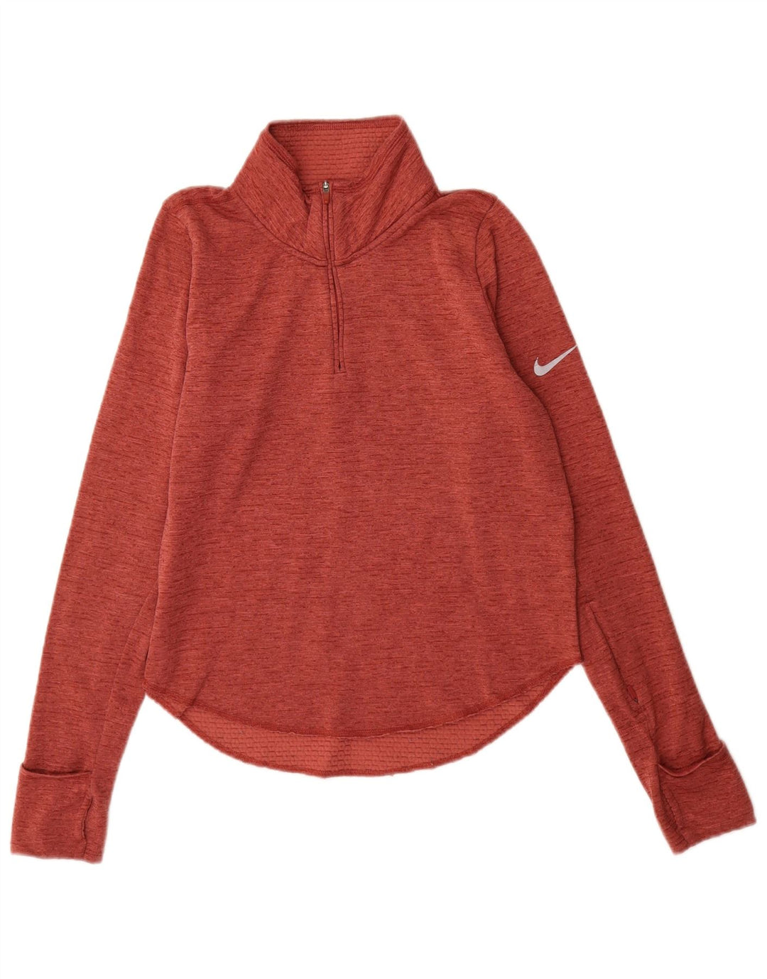 Γυναικεία φόρμα τρεξίματος Nike Dri Fit πουλόβερ κορυφαία UK 6 XS Red Flecked