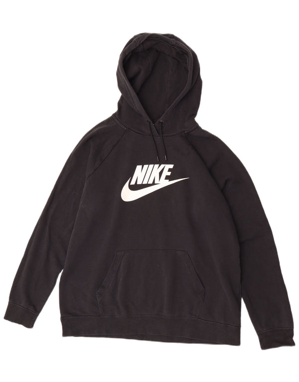 Γυναικείο γυναικείο κουκούλα με κουκούλα Nike UK 18 XL Μαύρο πολυεστέρα