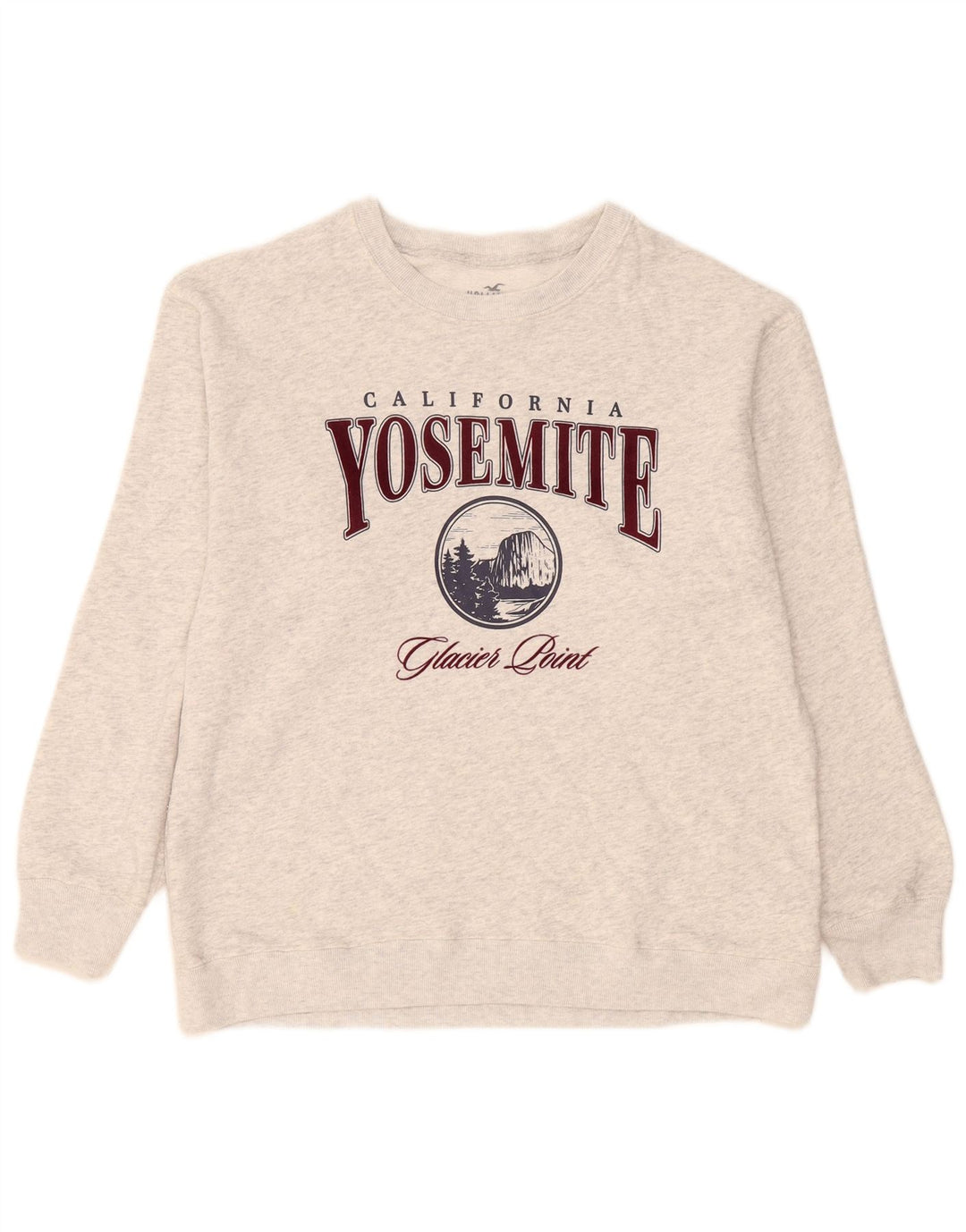 Ανδρικό γραφικό φούτερ Hollister Jumper Μικρό γκρι βαμβακερό