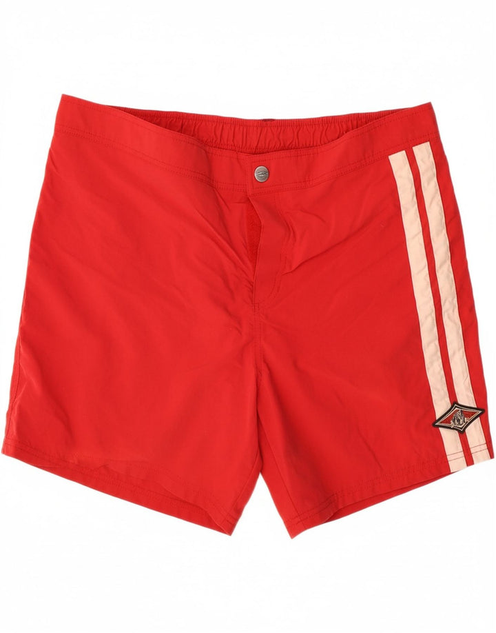 BEAR Mens Swimming Shorts Large  Red Polyamide Vintage Bear and Second-Hand Bear from Messina Hembry 