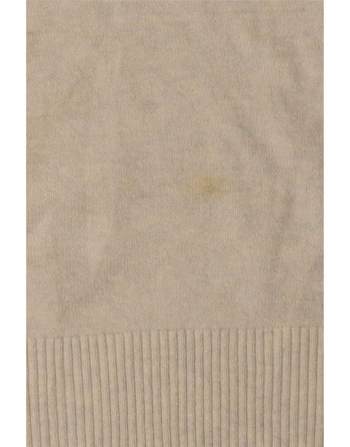 Marks & Spencer Γυναικείο πουλόβερ με λαιμόκοψη UK 14 Medium Beige