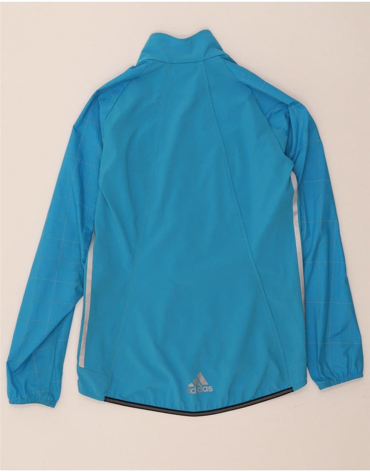 Γυναικεία αθλητική φόρμα ποδηλασίας Adidas Top Jacket UK 12/14 Medium Blue Polyester