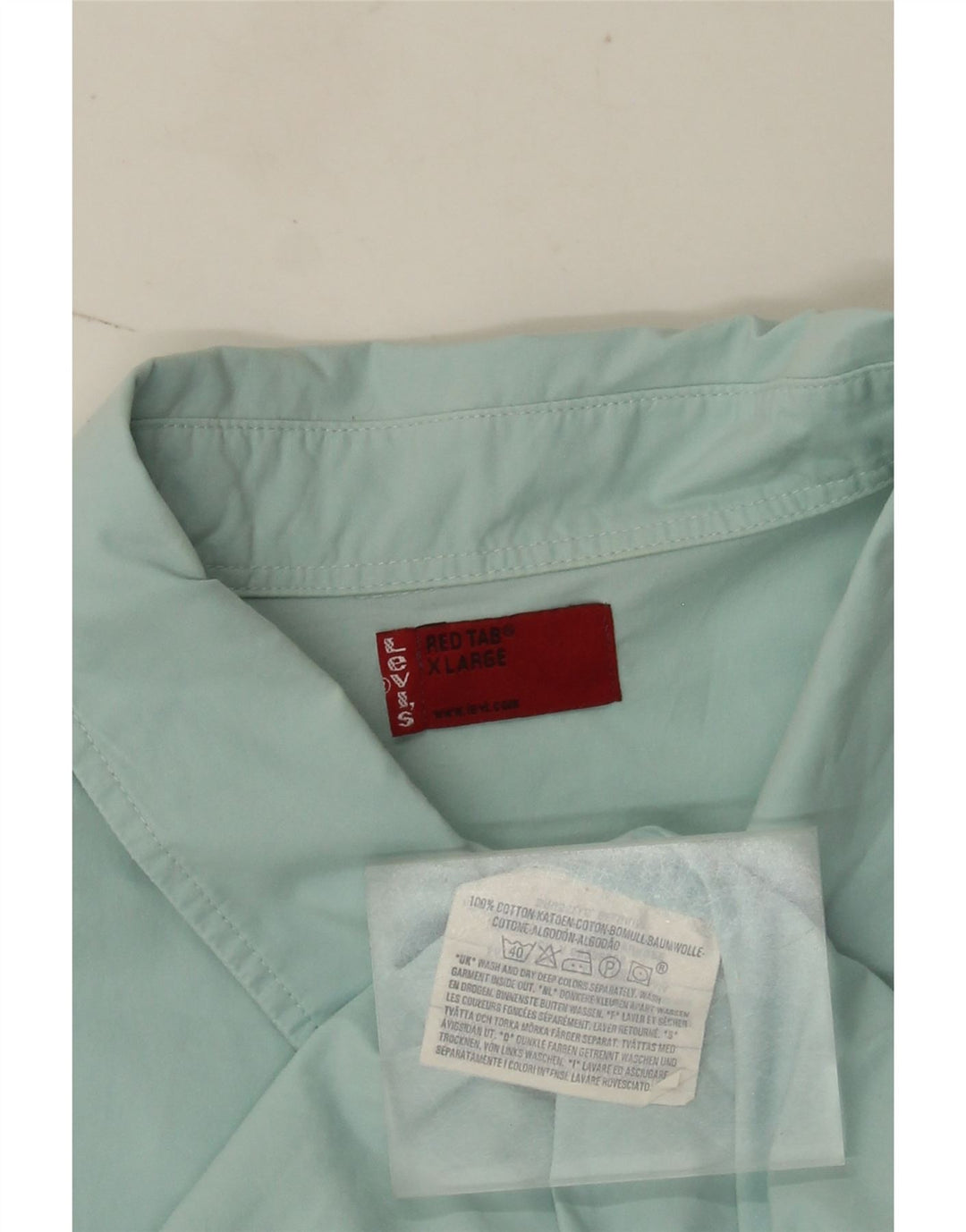 Ανδρικό κοντομάνικο πουκάμισο Levi's XL Μπλε βαμβακερό