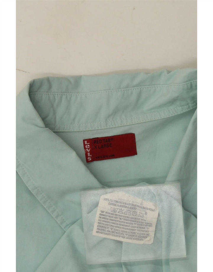 Ανδρικό κοντομάνικο πουκάμισο Levi's XL Μπλε βαμβακερό
