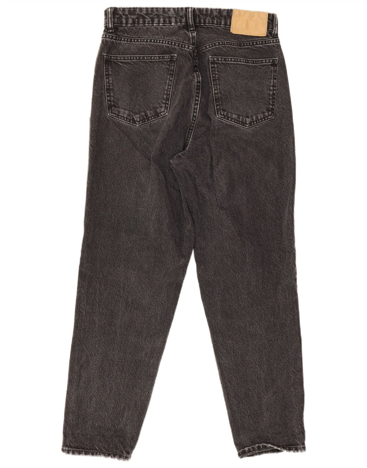 Zara Γυναικείο Tapered Jeans EU 40 Medium W30 L27 Μαύρο βαμβακερό