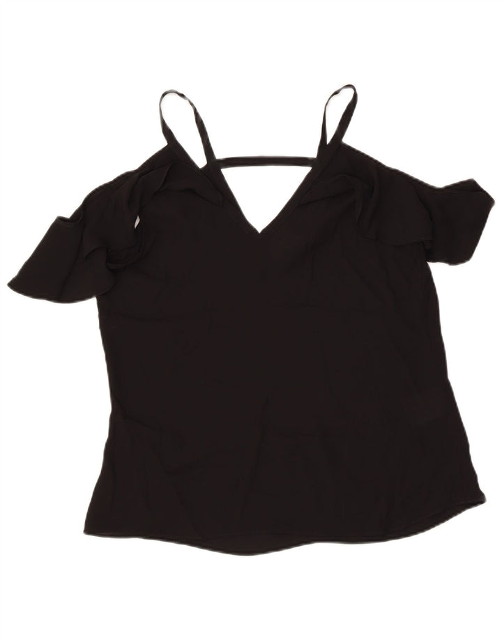 BCBGMAXAZRIA Γυναικείο τοπ ώμου UK 2 2XS μαύρο πολυεστέρα