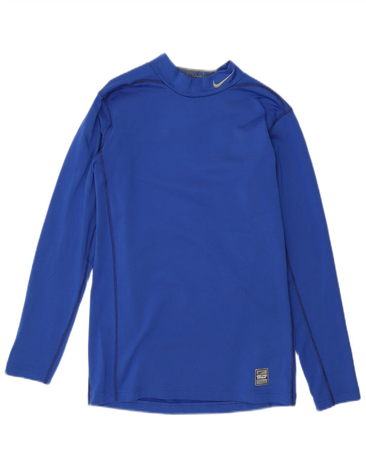 Ανδρικό τοπ Nike Dri Fit Μακρυμάνικο μεσαίο μπλε πολυεστέρας